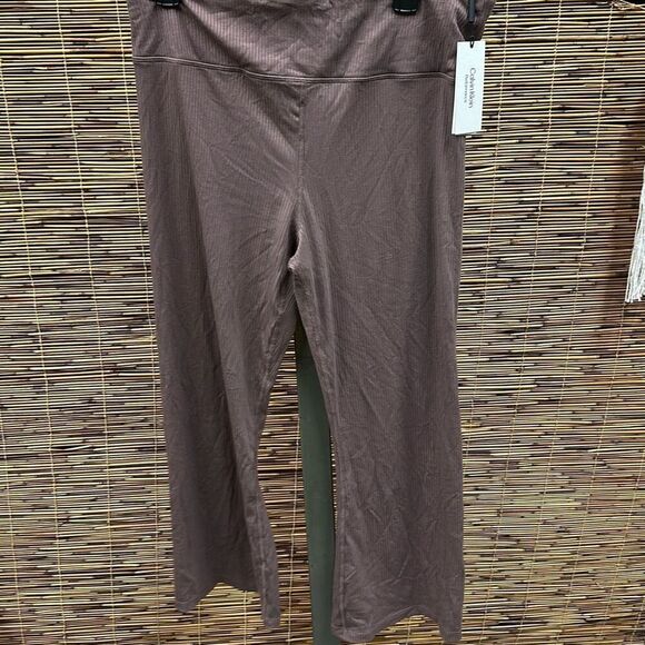 Calvin Klein Performance High Waist Ankle Length Pants - Terre Size M - Picture 2 of 3